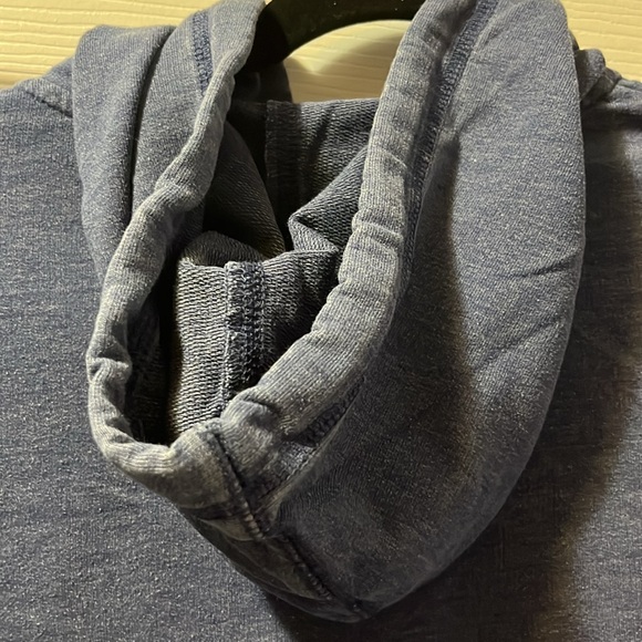 Women's Sweatshirt Hoodie Kangaroo Pockets Zipper Denim Blue MediumLarge Mossimo - Picture 3 of 7